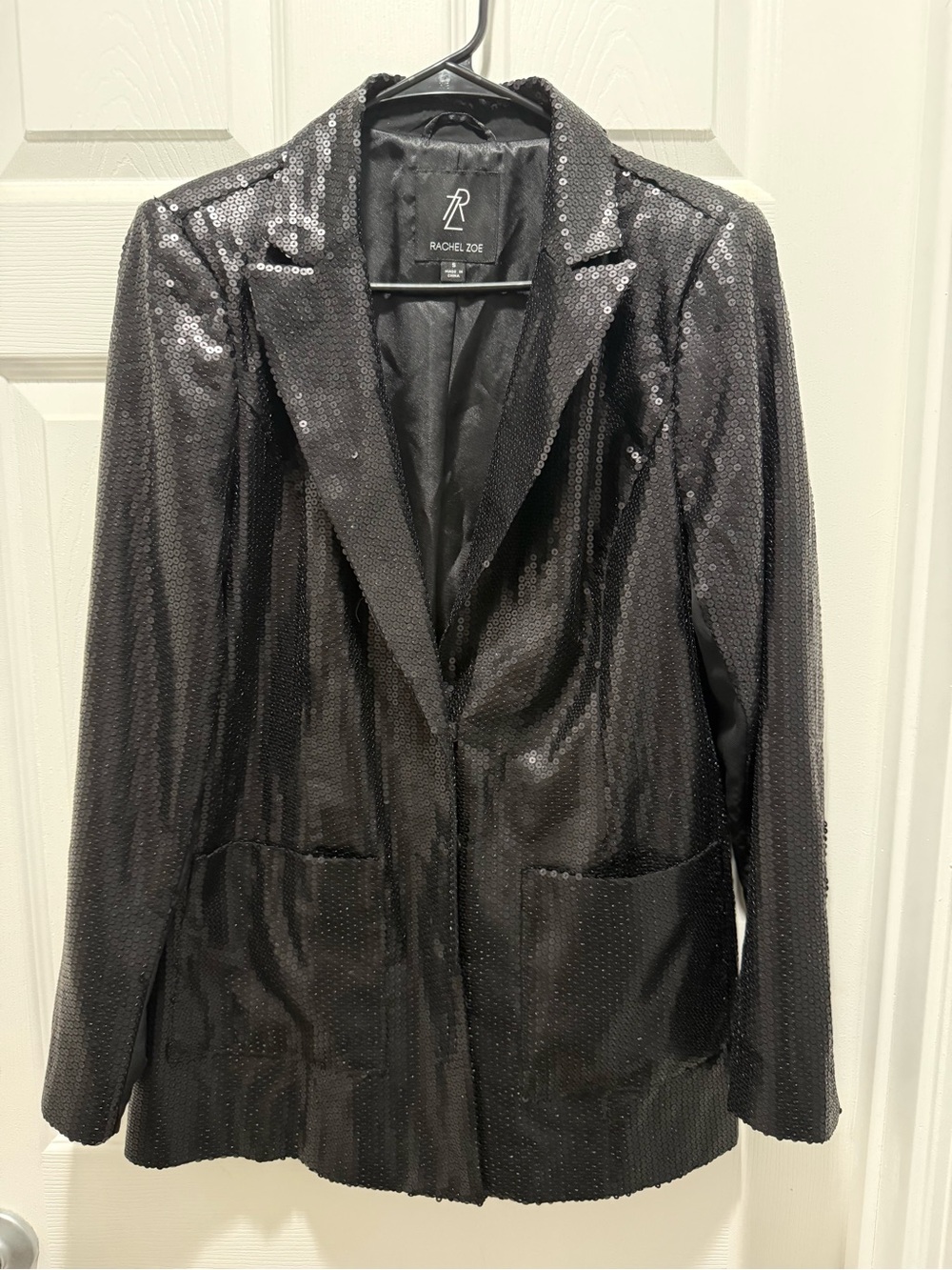 Rachel Zoe Black Sequin Blazer